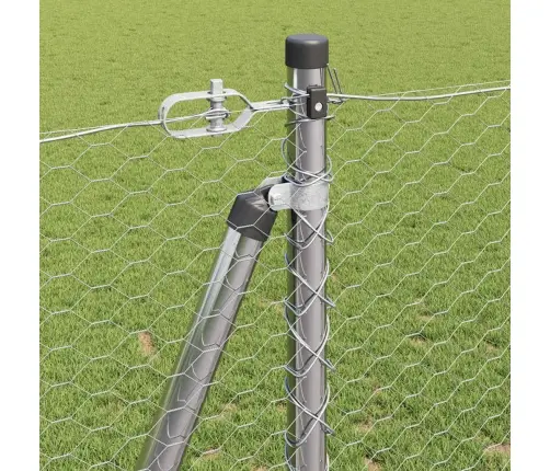 Aiapost Hõbedane 100 X 1,2 M (25 Mm Võrk) Teras