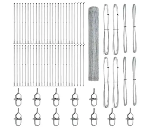 Aiapost Hõbedane 100 X 1,2 M (25 Mm Võrk) Teras