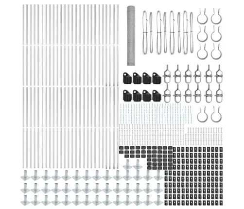 Aiapost Hõbedane 100 X 1,2 M (25 Mm Võrk) Teras