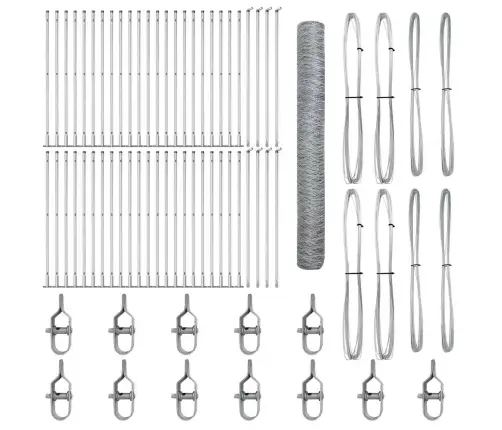 Hexagona Žogs 1.2X100 M Cinkots Tērauds Vidaxl