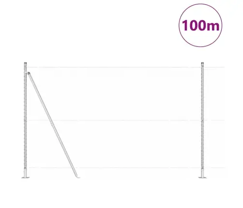 Seškona Žogs 1.5X100 M Galvanizēts Tērauds Vidaxl