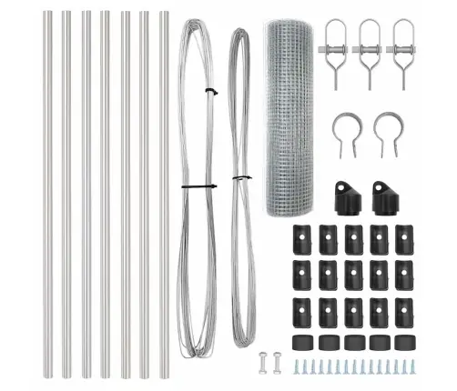 Cinkots Stieples Žogs Ar 7 Stabiem 0.4X10 M Vidaxl