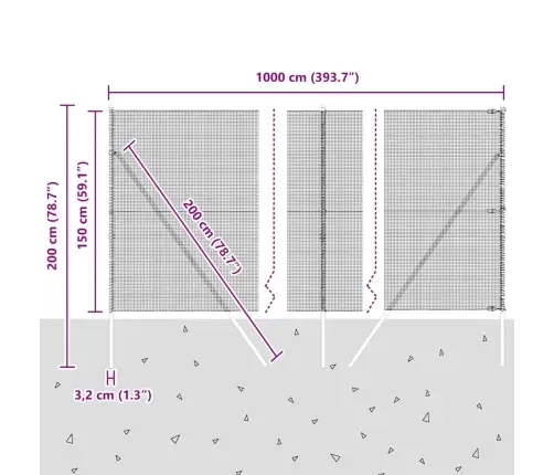 Tvora Su Stulpais Sidabro 1.5 X 10 M Plienas