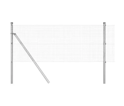 Žogu Stabu Komplekts Komplekts No 2 Galvanizēts Tērauds 25 X 0.5 M Vidaxl