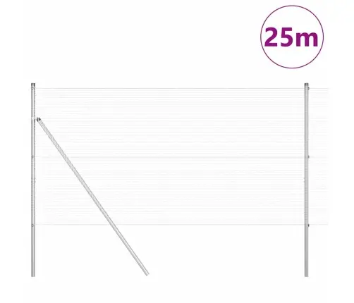 Savilktais Žogs Ar 13 Stabiem 1.2X25 M Cinkota Tērauda Vidaxl