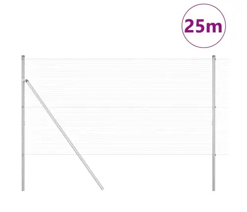 Aiapost Hõbedane 25 X 1,4 M (25 X 25 Mm Võrk) Teras