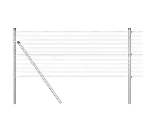 Tvora Su Stulpais Sidabro 0.4 X 50 M Plienas