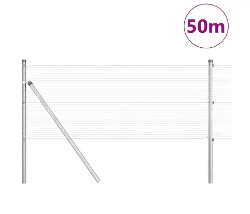 Tvora Su Stulpais Sidabro 0.4 X 50 M Plienas