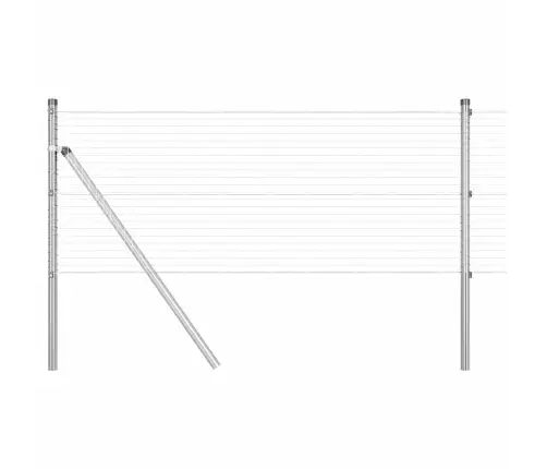 Savilktais Vads Žogs Ar 13 Stabiem 0.5X50 M Galvanizēts Tērauds Vidaxl