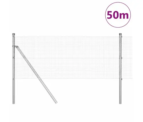 Tvora Su Stulpais Sidabro 0.8 X 50 M Plienas