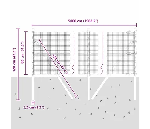 Tvora Su Stulpais Sidabro 0.8 X 50 M Plienas