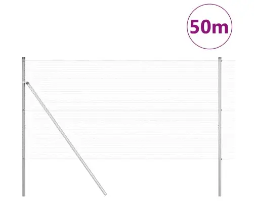 Tvora Su Stulpais Sidabro 1.2 X 50 M Plienas