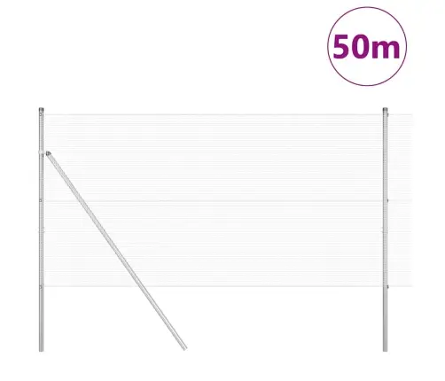 Tvora Su Stulpais Sidabro 1.4 X 50 M Plienas