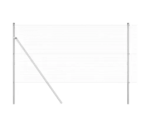 Tvora Su Stulpais Sidabro 1.4 X 50 M Plienas