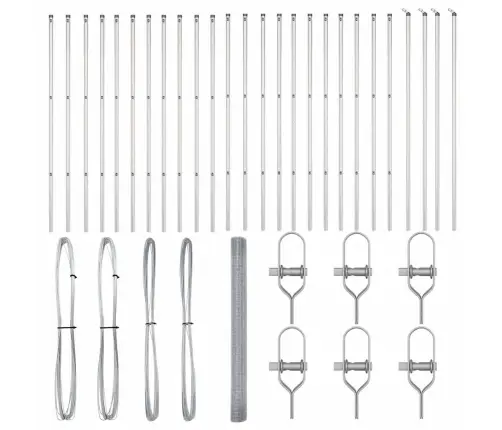 Aed Koos Postidega Hõbedane 1.5 X 50 M Teras