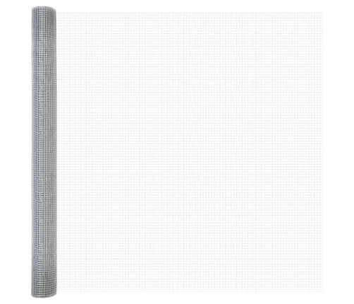 Metinātā Stieples Žogs Ar 13 Stabiem 1.5X50 M Galvanizētajā Tēraudā Vidaxl
