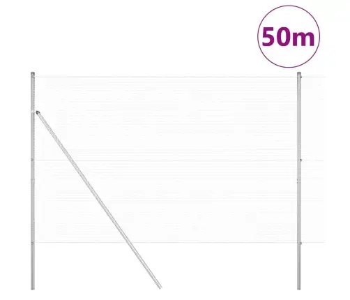 Aiapost Hõbedane 50 X 1,5 M (25 X 25 Mm Võrk) Teras