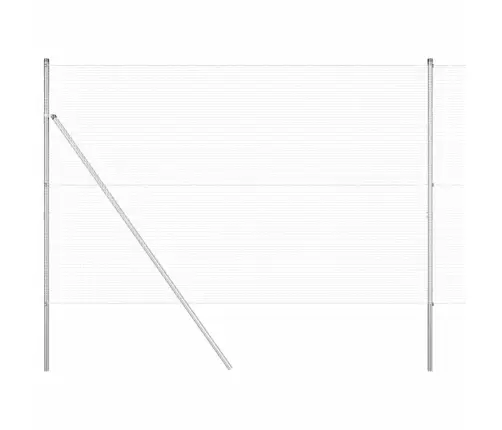 Metinātā Stieples Žogs Ar 13 Stabiem 1.6X50 M Cinkots Tērauds Vidaxl