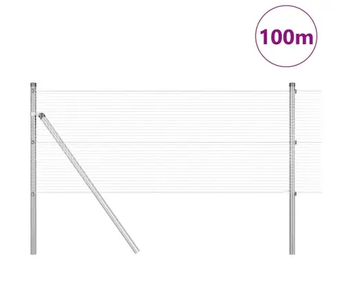 Tvora Su Stulpais Sidabro 0.4 X 100 M Plienas