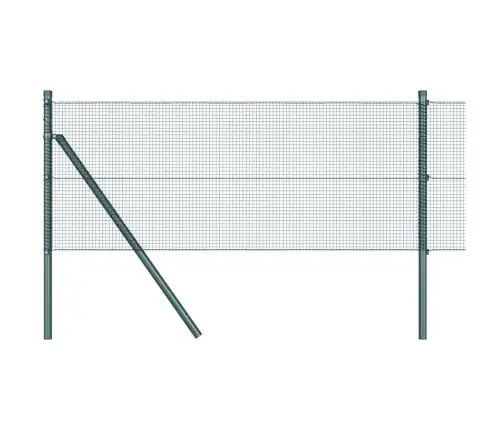 Veltītā Stieple Ar 7 Stabiem Zaļš 0.6X10 M Tērauds Vidaxl