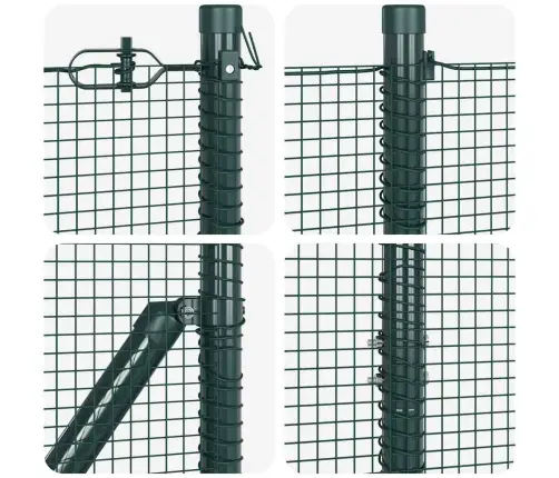 Tvora Su Stulpais Žalia 1.2 X 10 M Plienas