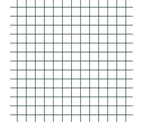 Metinātais Vadu Žogs Ar 7 Stabiem, Zaļš 1.2X10 M Tērauds Vidaxl