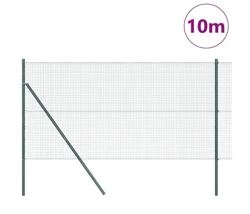 Aiapost Roheline 10 X 1,4 M (19 X 19 Mm Võrgu) Terased Ja Pvc