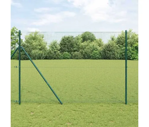 Metināts Siets Ar 7 Stabiem Zaļš 1.6X10 M Tērauds Vidaxl