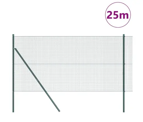 Žogs Ar Stabiem. Zaļa 1 X 25 M Tērauds Vidaxl