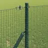 Metinātais Stieples Žogs Ar 13 Stabiem Zaļš 1.2X25 M Tērauds Vidaxl