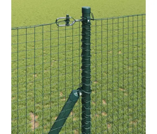 Sietiņa Žogs Ar 13 Stabiem Zaļš 1.2X25 M Tērauds Vidaxl