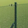 Metinātā Stieple Ar 13 Stabiem Zaļā 1.5X25 M Tērauda Vidaxl
