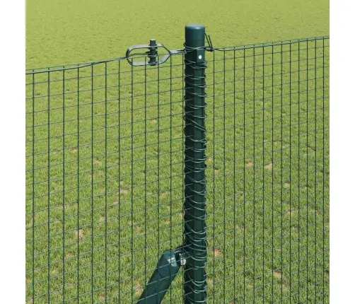 Metināto Žogu Sistēma Ar 13 Stabiem Zaļā 1.5X25 M Tēraudā Vidaxl