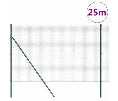 Tvorelės Stulpas Žalia 25 X 1,5 M (25 X 25 Mm Tinkle) Plienas