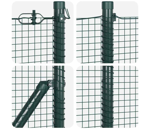 Tvora Su Stulpais Žalia 0.8 X 50 M Plienas