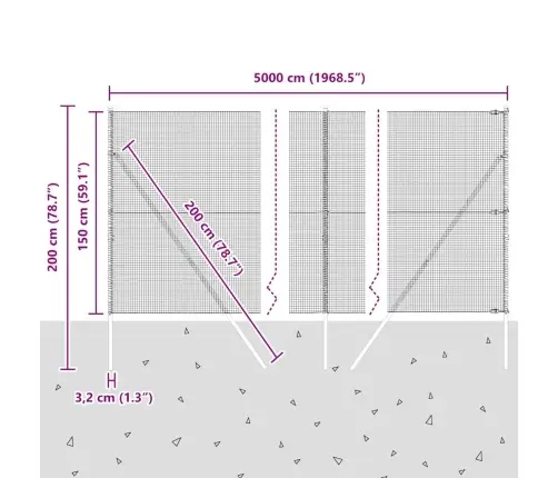 Aiapost Roheline 50 X 1,5 M (16 X 16 Mm Mesh) Terased Ja Pvc