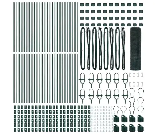 Aiapost Roheline 100 X 0,8 M (12 X 12 Mm Võrk) Terased Ja Pvc