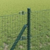 Metinātas Stieples Žogs Ar 13 Stabiem Zaļš 0.8X100M Tērauds Vidaxl