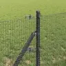 Metinātais Vadu Žogs Ar 7 Stabiem Pelēks 0.6X10 M Tērauds Vidaxl