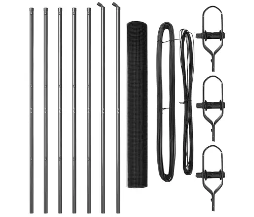 Tvora Su Stulpais Pilka 1 X 10 M Plienas