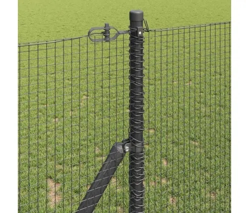 Cinkots Vadu Žogs Ar 7 Stabiem Pelēks 1.2X10 M Tērauds Vidaxl