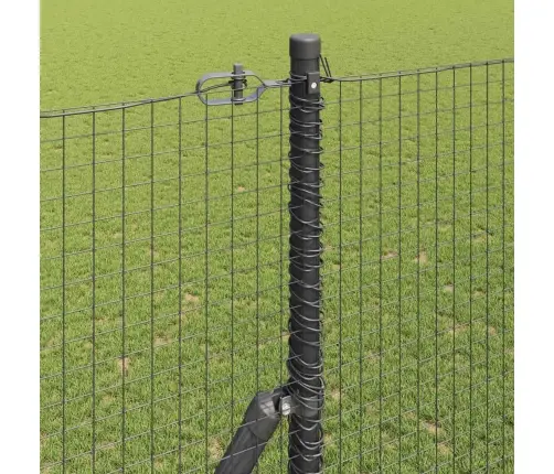 Žogu Stabu Komplekts 2 Gab. Pelēks Metāls 10 X 1.5 M Izturīgs Vidaxl