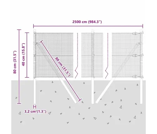 Aed Koos Postidega Hall 0.4 X 25 M Teras