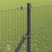 Savilktais Metāla Žogs Ar 13 Stabiem Pelēks 1.2X25 M Tērauds Vidaxl