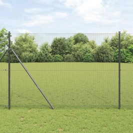 Žogs Ar Stabiem. Pelēka 1.5 X 25 M Tērauds Vidaxl