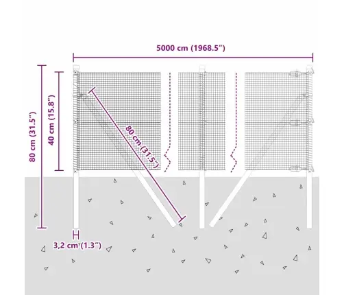 Aed Koos Postidega Hall 0.4 X 50 M Teras