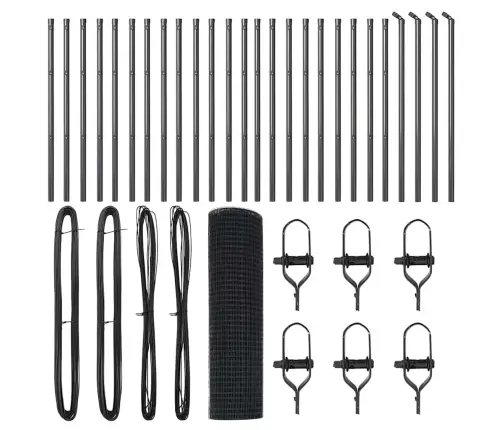 Savilkta Stieple Ar 13 Stabiem Pelēka 0.6X50 M Tērauda Vidaxl