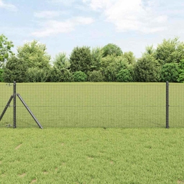 Žogs Ar Stabiem. Pelēka 0.8 X 50 M Tērauds Vidaxl