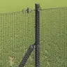 Metinātais Stiepļu Žogs Ar 13 Stabiem Pelēks 1.4X50 M Tērauds Vidaxl