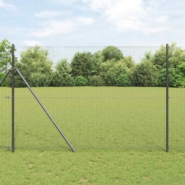 Žogs Ar Stabiem. Pelēka 1.4 X 50 M Tērauds Vidaxl